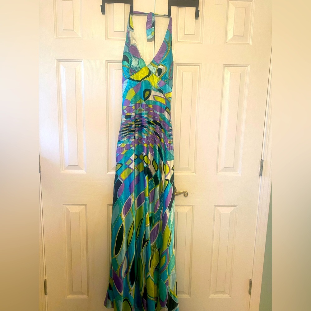 Maryl Couture Multicolor Sequined Prom Dress